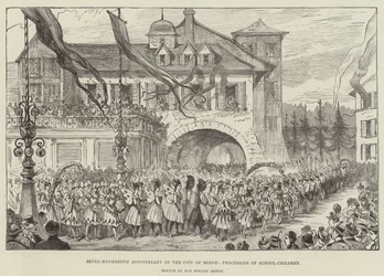 Seven-Hundredth Anniversary of the City of Berne, Procession of School-Children